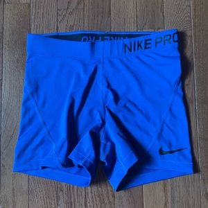 Blue Nike Pro Spandex